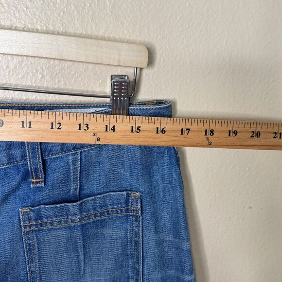 Rag & Bone Skirt Women's 31 Blue Denim Santa Cruz Capitol Mini Snap Front - Picture 5 of 9